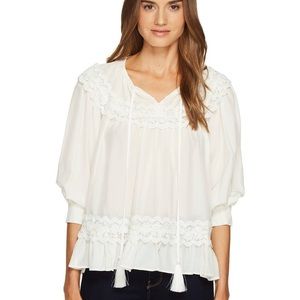 SALE🎉NWT Kate Spade rambling roses silk top, S